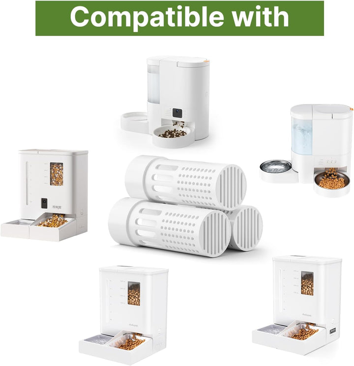 3er-Pack Ersatzfilter für Katzen-Trinkbrunnen – Kompatibel mit dem 2-in-1 Automatischen Katzenfütter