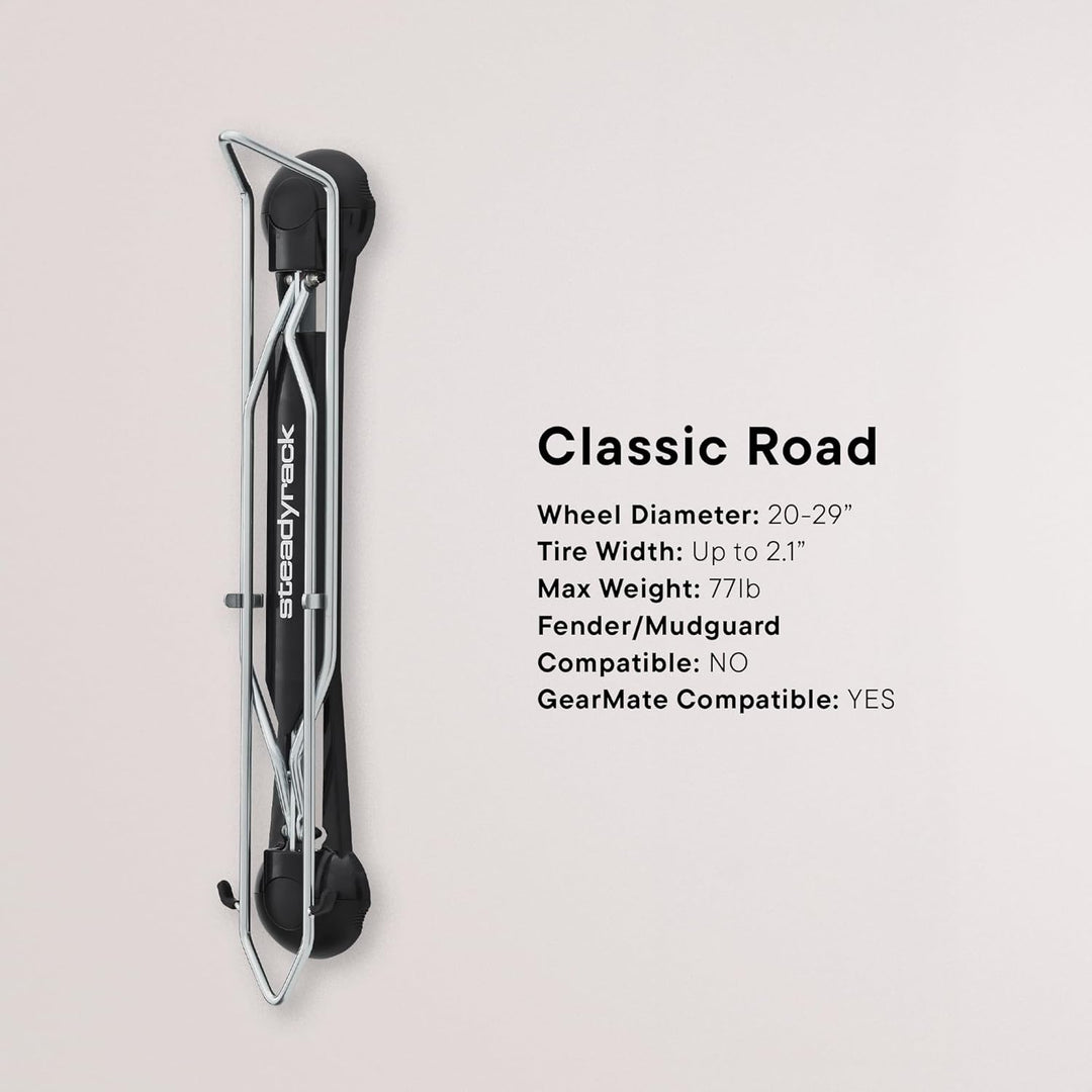 Steadyrack Fahrrad Wandhalterung - Classic Rack - Fahrrad Wandhalterung Vertikal als Aufbewahrungslö