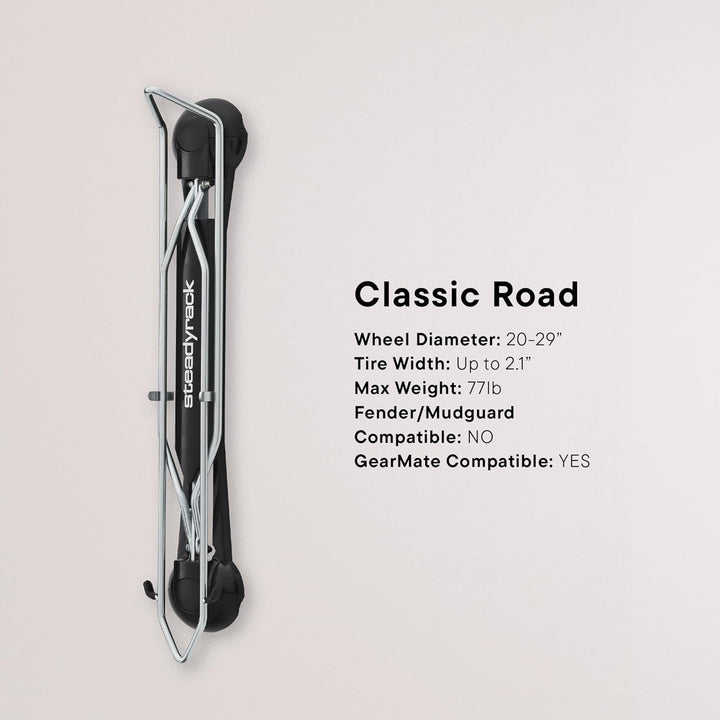 Steadyrack Fahrrad Wandhalterung - Classic Rack - Fahrrad Wandhalterung Vertikal als Aufbewahrungslö