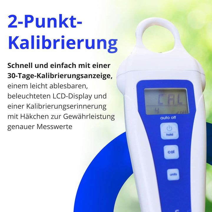 Bluelab pH Pen - Genau bis ±0,1 pH, langlebig, wasserdicht, schwimmfähig, schnell, stabil, Doppelson
