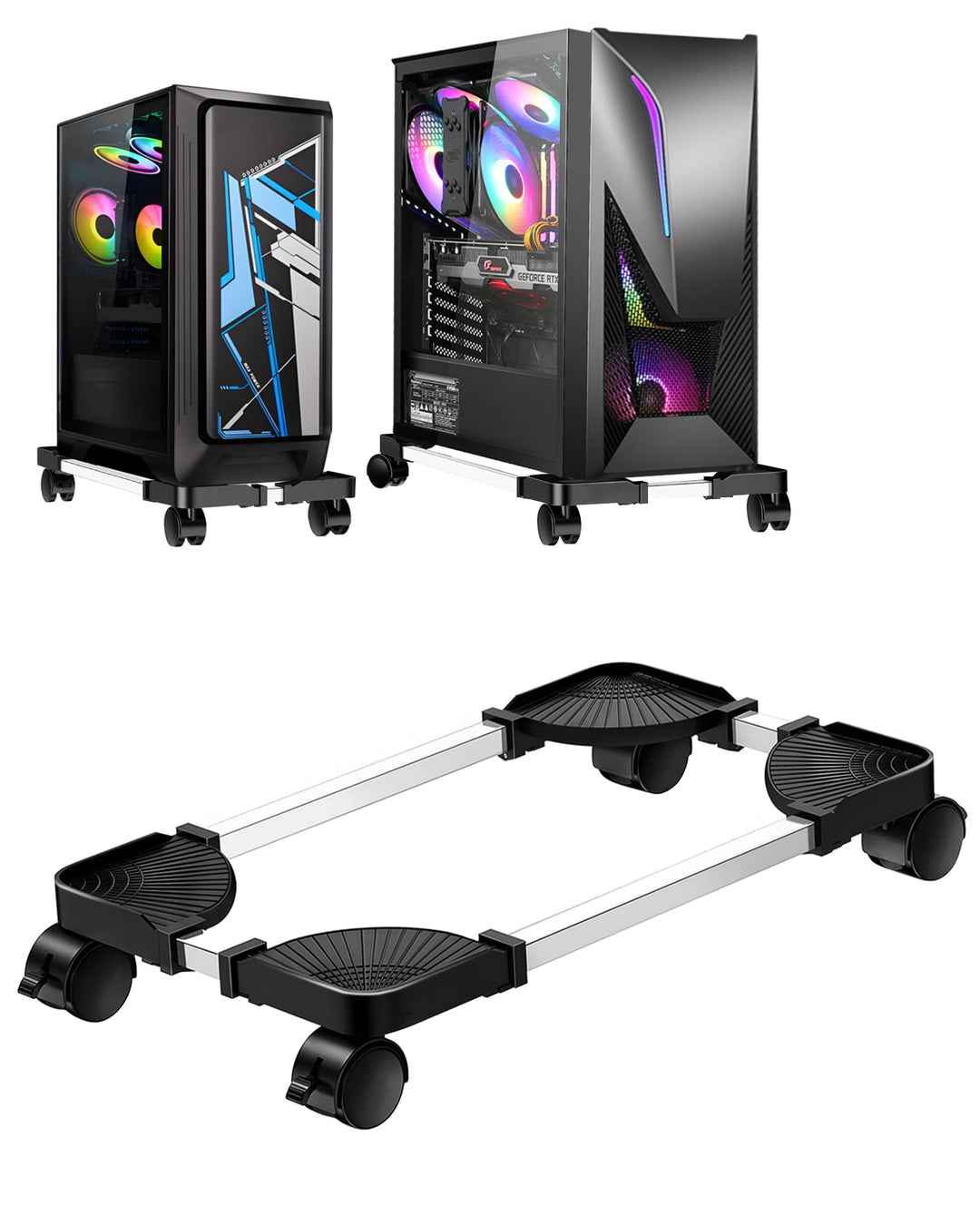 CPU Ständer für PC Computer Gehäusehalter, AkoaDa Abnehmbare Verstellbare Computer Desktop Ständer U