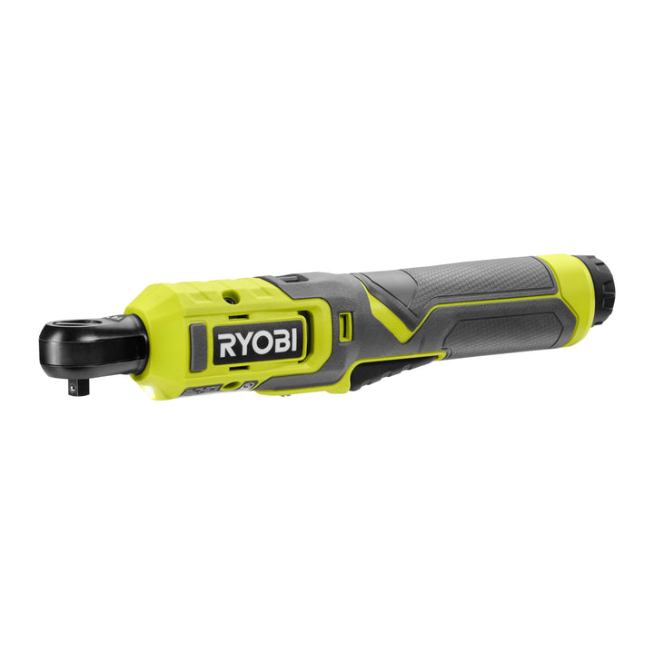RYOBI 4 V USB-LITHIUM Akku-Ratschenschrauber RR14W4-0, 1/4 Zoll Vierkantaufnahme, ohne Akku und Lade