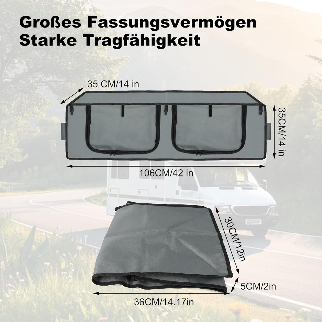 CISSIYOG Campingküche,Camper Hängeschrank,36" RV Oberkopf Weichseitig Aufbewahrungsschrank,Outdoor C