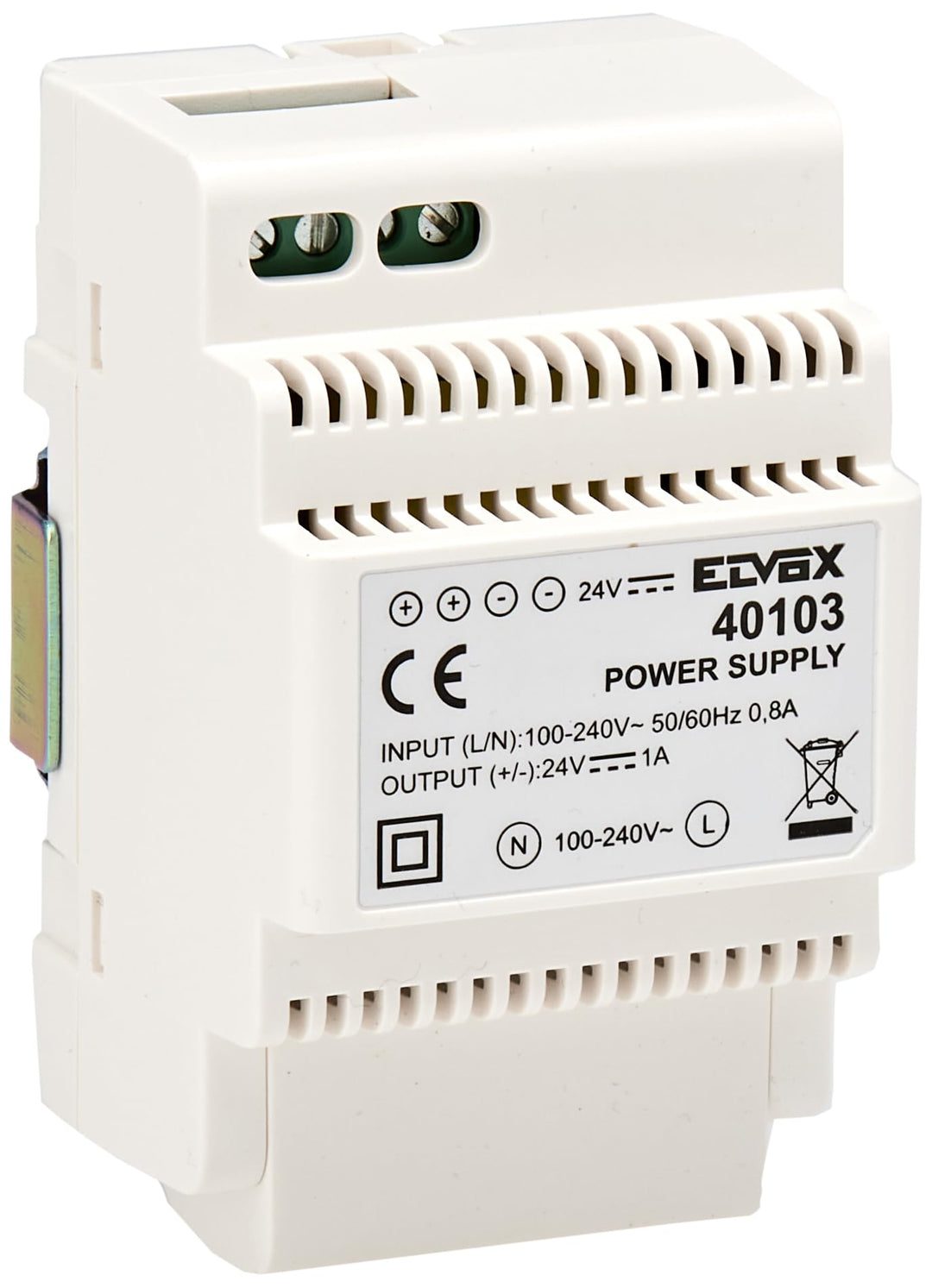 VIMAR 40103 Netzteil für Videosprechanlagen mit Ausgang 24Vdc, Versorgung 100-240V 50/60Hz, auf DIN-