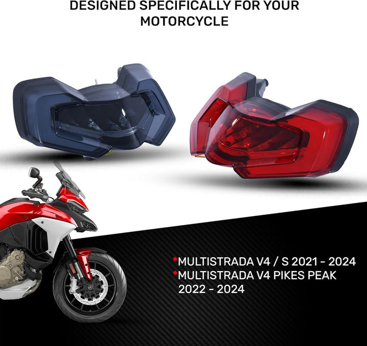 aVDB-moto LED Bremslicht kompatibel mit DUCATI MULTISTRADA V4 1A 2021-2024, MULTISTRADA V4 PIKES PEA