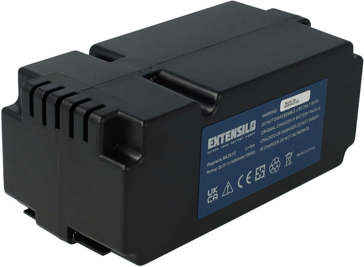 EXTENSILO Akku kompatibel mit Gardenline R800Easy Rasenroboter Rasenmäher (5000mAh, 25,2V, Li-Ion)