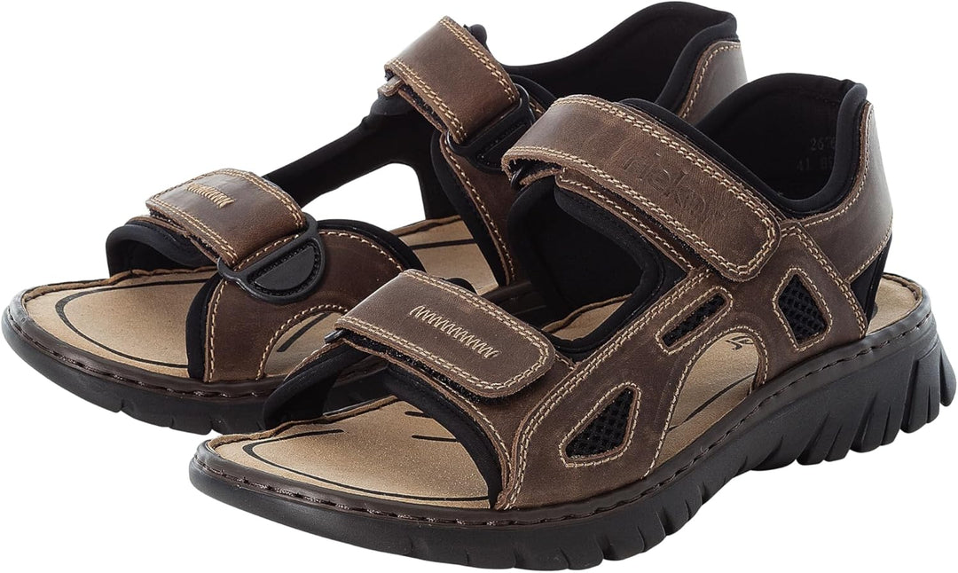 Rieker Herren Klassische Sandalen 22761, Männer Sandalen 40 EU Braun, 40 EU Braun