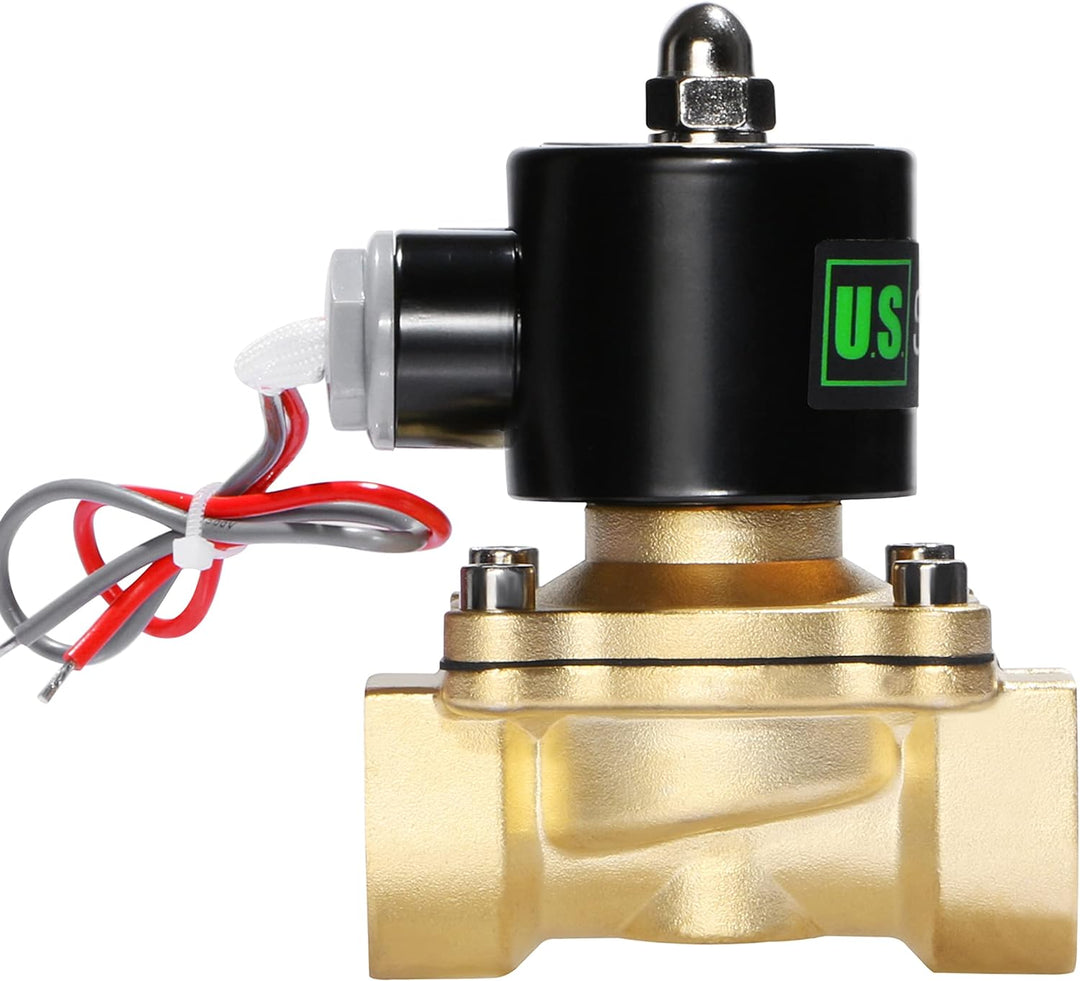 U.S. Solid 1" G 24V AC Messing Magnetventil Direktgesteuert für Wasser Luft Gas Öl NC Messing 1", Me