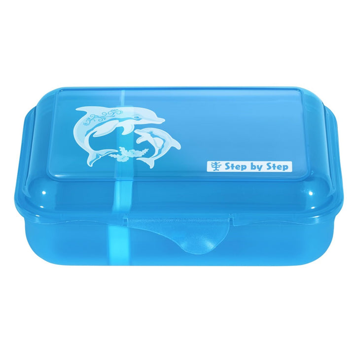 Step by Step Lunchbox „Dolphin Finja“ blau, mit Trennwand und Klickverschluss, spülmaschinenfest, BP