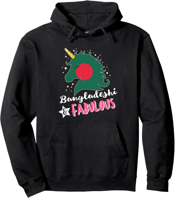Bangladeschisches Einhorn Bangladesch Flagge Pullover Hoodie