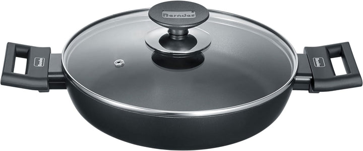 Berndes Servierpfanne 24cm - Alu Induktion - Pfanne mit hohem Rand &amp; Soft-Touch Griffen, Induktionsp