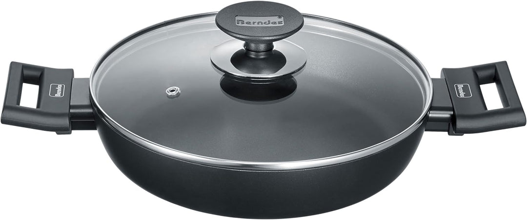 Berndes Servierpfanne 24cm - Alu Induktion - Pfanne mit hohem Rand & Soft-Touch Griffen, Induktionsp