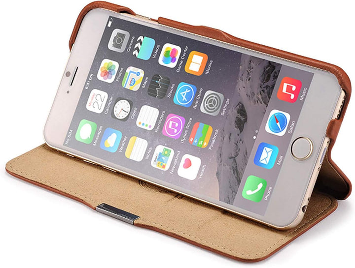 ICARER Hülle passend für Apple iPhone 6S Plus und iPhone 6 Plus (5,5 Zoll), Handyhülle mit echtem Le