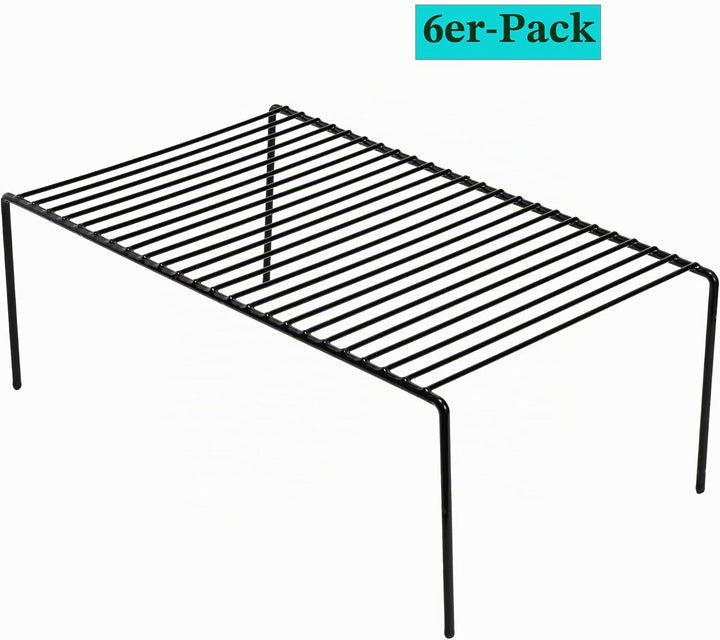 IPEGTOP 6er-Pack grosser Gefrierschrank-Aufbewahrungsregal, rostfreier Edelstahl, platzsparend, für