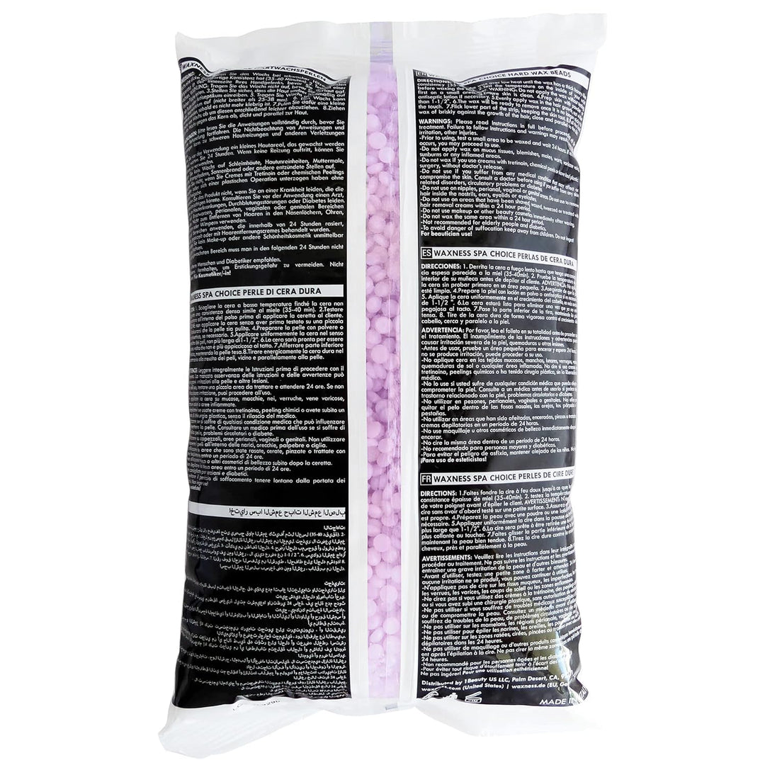 Waxness Spa Choice Lila Jasmine Demi Cremig Hartwachsperlen Kolophoniumfrei 1 kg/Hard Wax Beads Demi