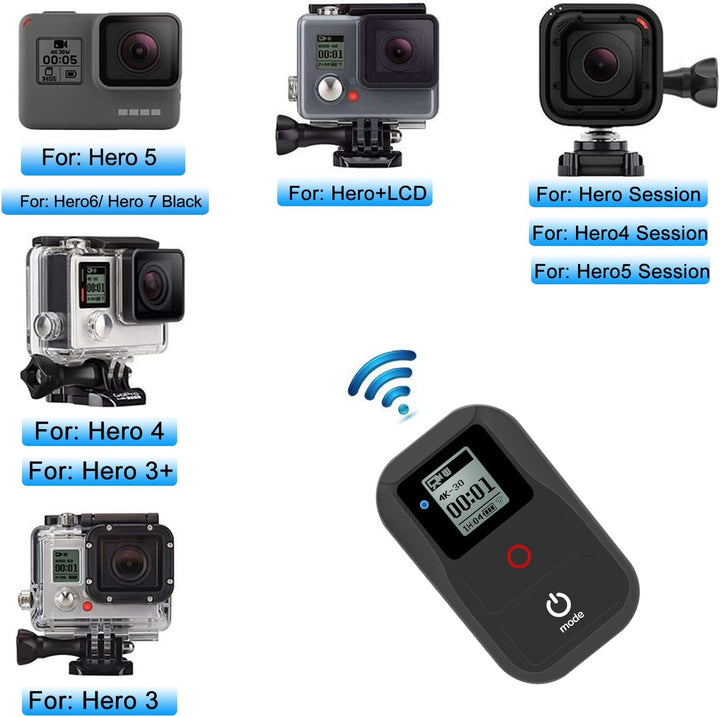 Suptig Fernbedienung WiFi Fernbedienung für GoPro Hero 8 Hero 7 Black Hero 6 Hero 5 Hero 4 Hero Sess