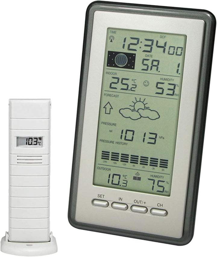 Technoline WS 9040-IT klassische Wetterstation mit Temperaturanzeige, Vorhersage von Wettersituation