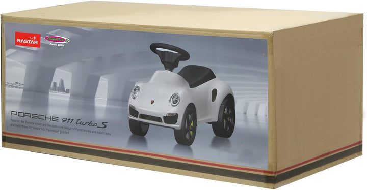 Jamara 460209 - Rutscher Porsche 911 weiss – Kippschutz, Flüsterreifen, echte Scheinwerferattrappen,