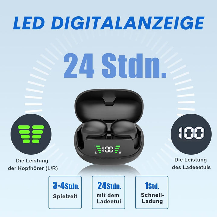 Unsichtbar Kleinste Mini Kopfhörer kabellos im Ohr Bluetooth Kopfhörer Beige, Beige