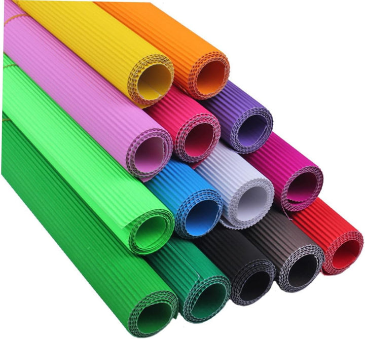 NUOBESTY 20 Stück Buntes Wellpapier A4 Für Diy Bastelarbeiten Kreatives Handwerkspapier Für Schule K