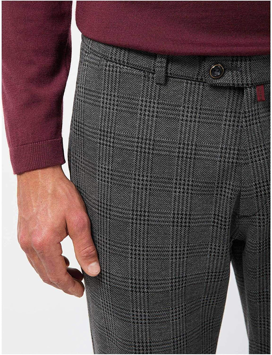 Pierre Cardin Herren Hose Lyon 85" grau (13) 31/32