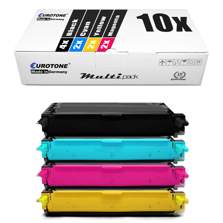 10x Müller Printware Toner für Epson Aculaser C 2800 DN N DTN ersetzt S051158 - S051161 Set aus 10,