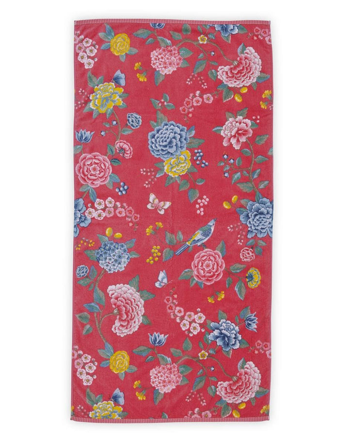 Pip Studio Duschtuch Good Evening | Korallenrot - 70 x 140