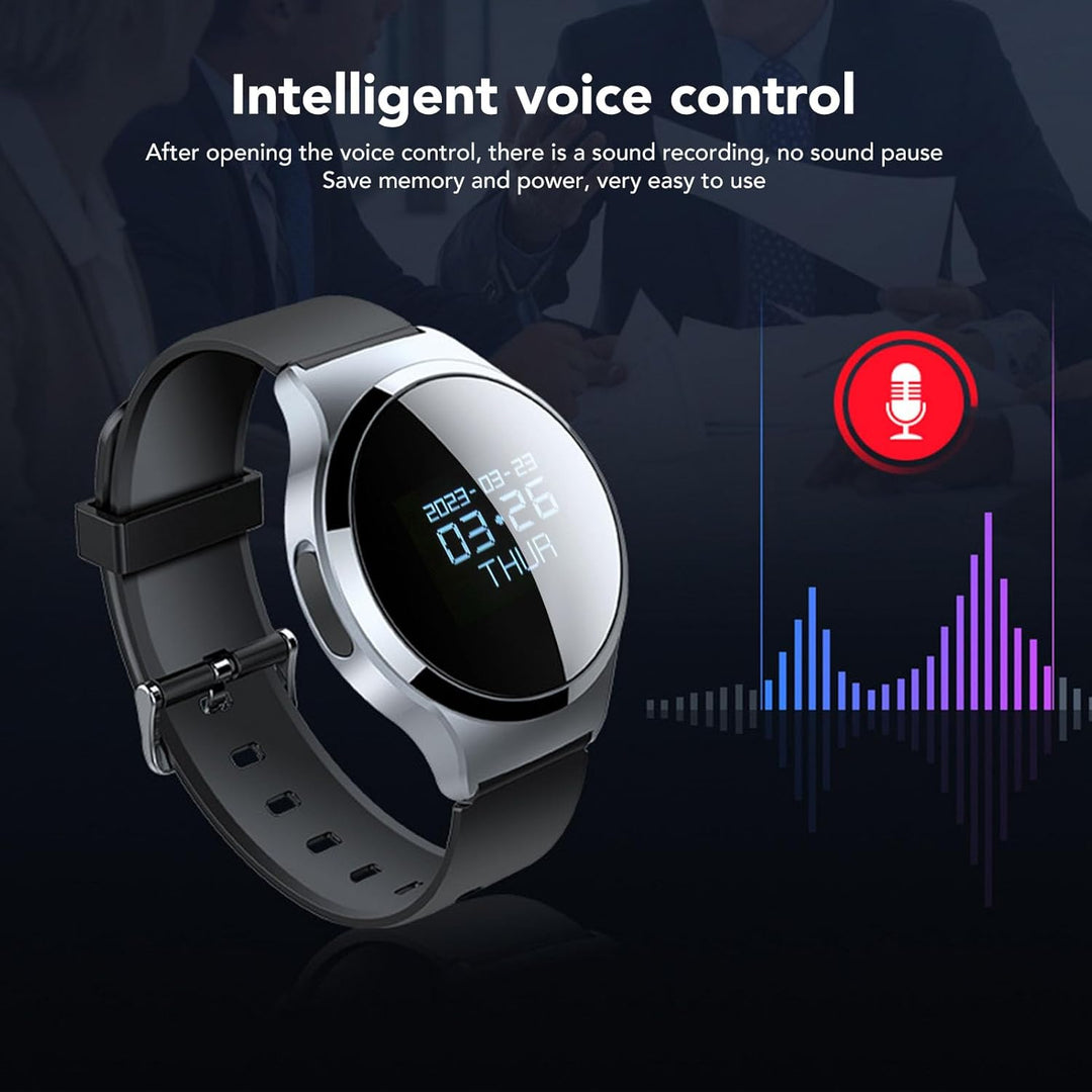 Smartwatch-Sprachrekorder, Audio-Voice-Armband-Aufnahmegerät mit MP3-Player, Passwort, HD-Rauschunte