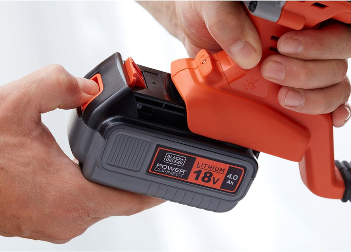Black+Decker Li-Ion Akku (18V 4,0Ah, für alle 18V / F5 Gartengeräte und Elektrowerkzeuge, anwenderfr