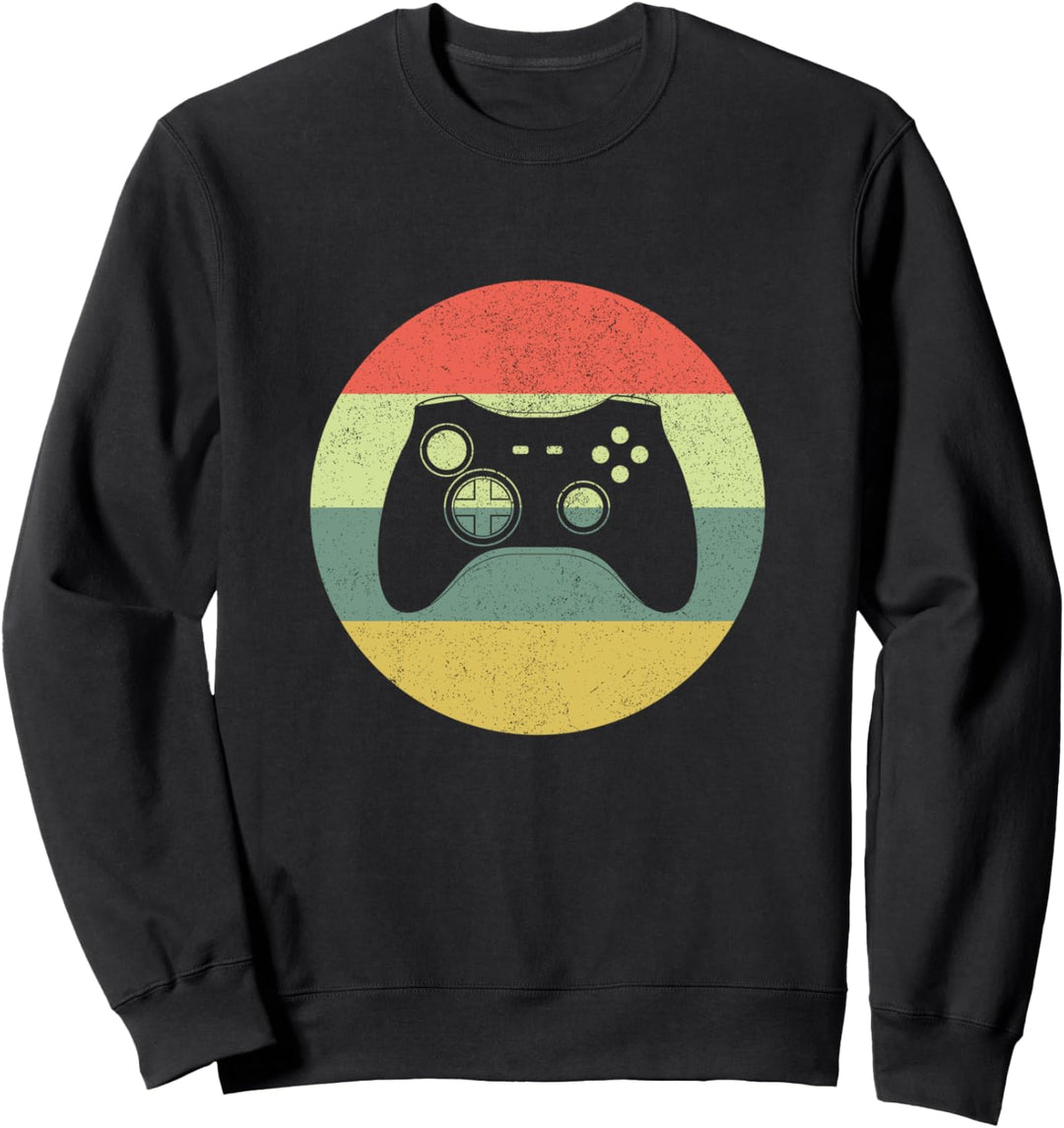 Vintage Gaming Gamer Controller Sonnenuntergang Sweatshirt