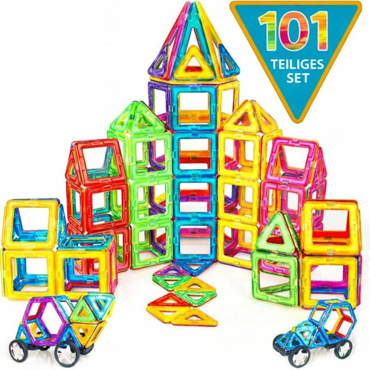 Magnetische Bausteine 101 Teile, Magnetspielzeug Magneten Kinder Magnetbausteine Magnet Spielzeug Ma