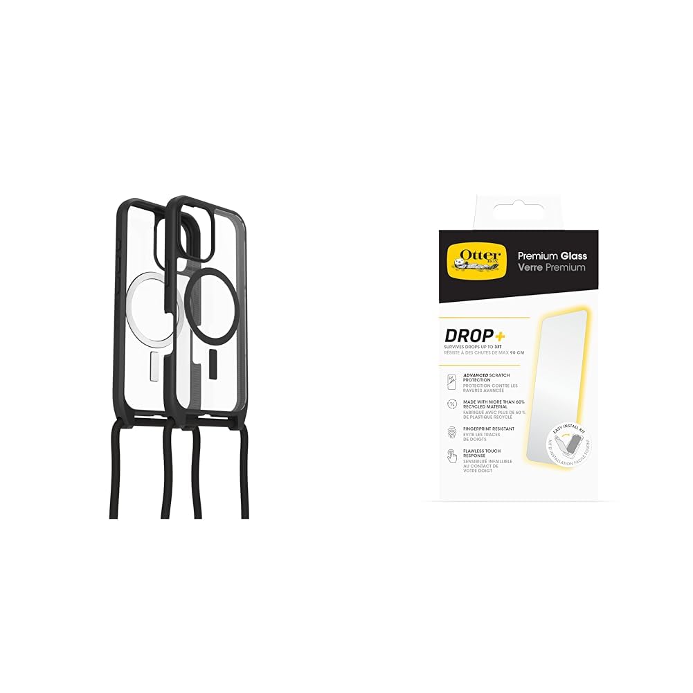 Otterbox Bundle React Necklace Hülle mit MagSafe für iPhone 16, ultraschlanke, schützende Hülle mit
