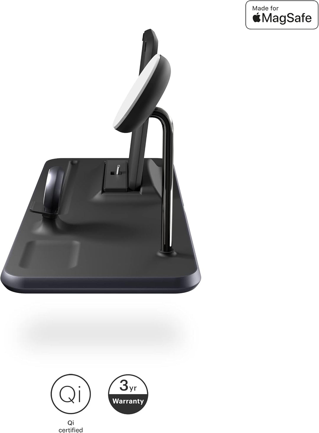 ZENS Aluminium MagSafe Ladestation 4in1 für iPhone, iPad, AirPods, Apple Watch und -Pencil (Qi/Mfi u