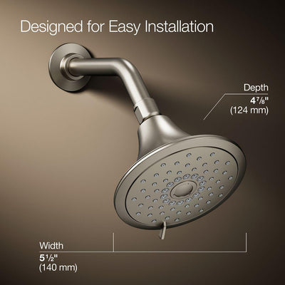 Kohler 22169-G-BN Forte Duschkopf, Gebürstetes Nickel 6,6 l/min Gebürstetes Nickel, 6,6 l/min Gebürs