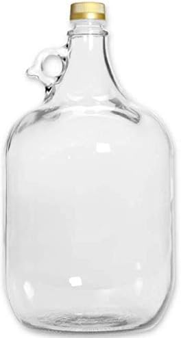 lilawelt24 4 STÜCK 5L GLASBALLON mit Kunststoffkorb Weinballon GÄRBALLON GLASFLASCHE