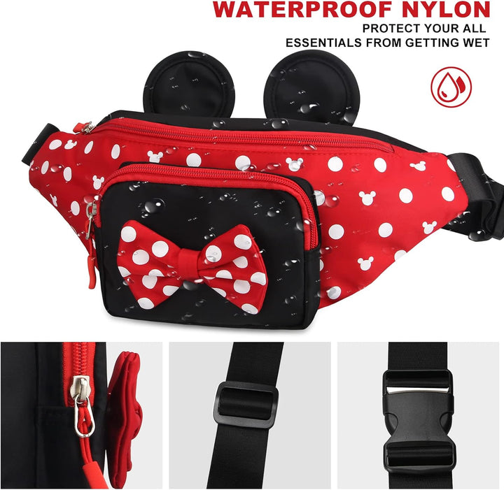Dksyee Damen Fashion_Fanny_Pack_009 Gepäck-Handgepäck, rot Large(12.5x6 inch), Large(12.5x6 inch)