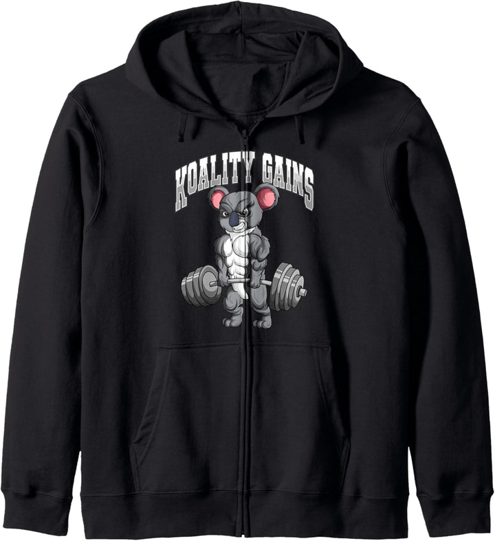 Koality Gains Fitness Gym Koala Bodybuilding Kapuzenjacke