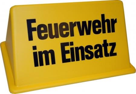 Dachaufsetzer Feuerwehr im Einsatz in gelb/schwarz
