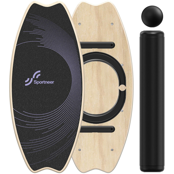 Balance Board Holz: Sportneer Indoorboard Skateboard, Indoor Surfboard Trickboard und Gleichgewichts