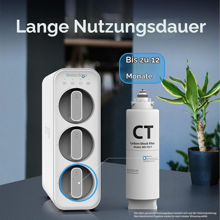 Waterdrop TSCT Untertisch-Wasserfilter, Ersatz für Waterdrop TSU-W, TSC 3-Stufen-Ultra-Filtration Un