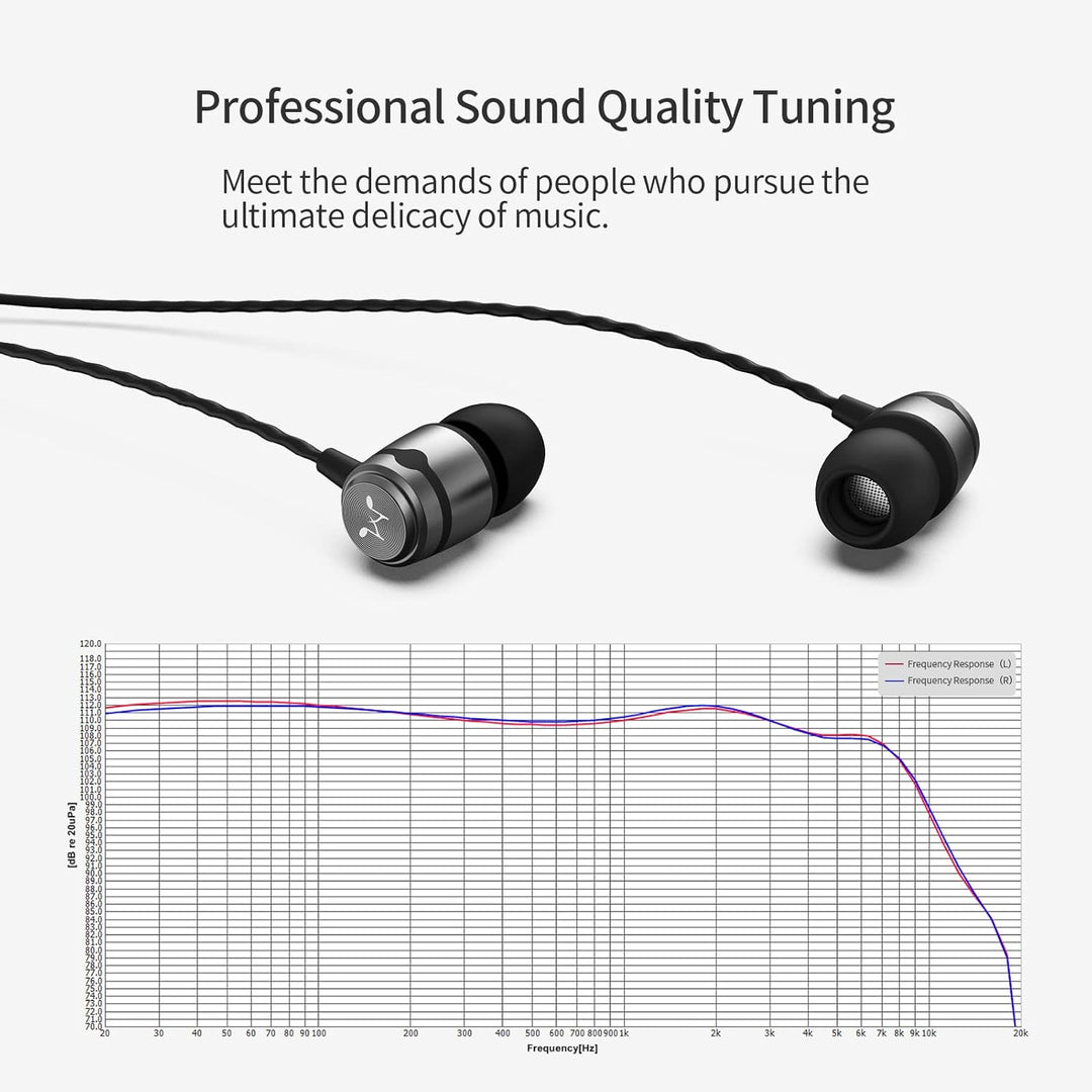 SoundMAGIC E50C Wired Earphones with Microphone, In-Ear HiFi Headphones, Good Noise Isolating Headph