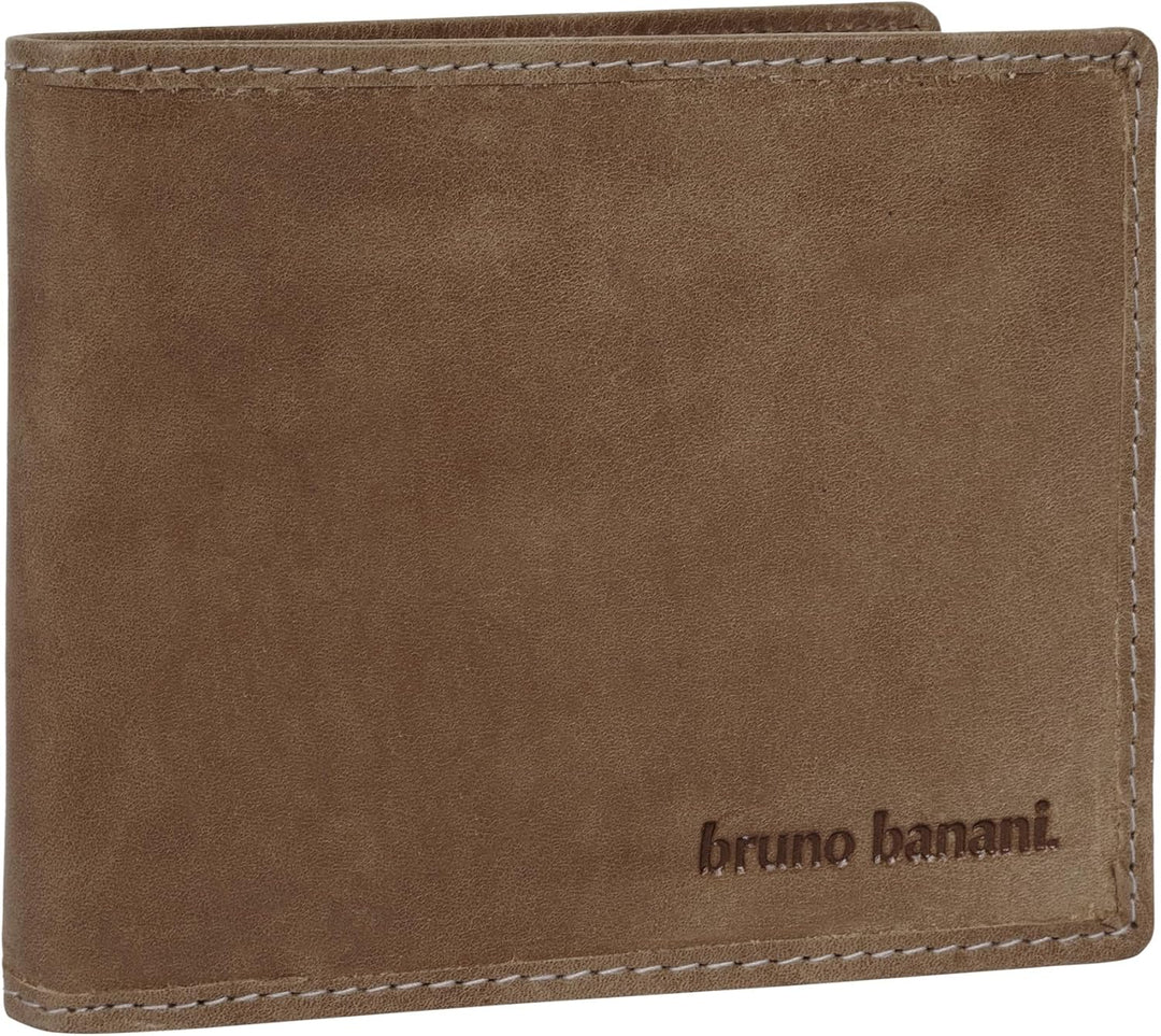 bruno banani Geldbörse Echt Leder Cognac Herren - 021758, Cognac