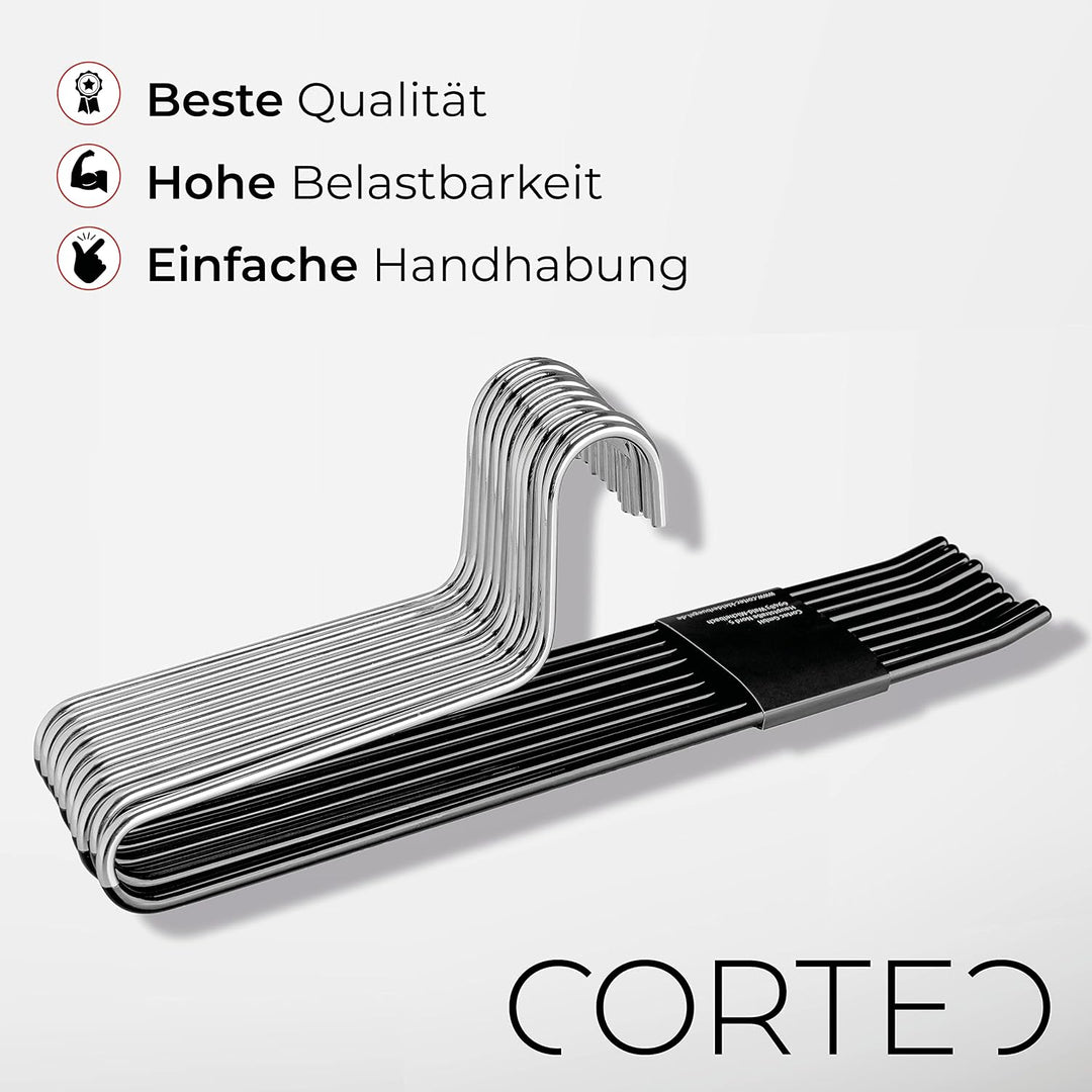 Hosenbügel Metall platzsparend &amp; rutschfest 10 Stück Kleiderbügel für Hosen aller Grössen Hosenkleid