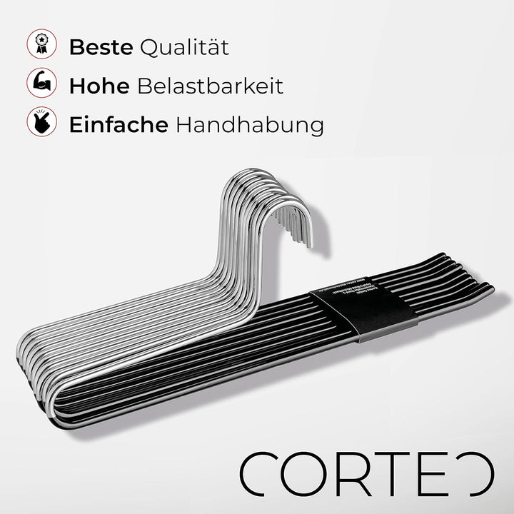 Hosenbügel Metall platzsparend &amp; rutschfest 10 Stück Kleiderbügel für Hosen aller Grössen Hosenkleid