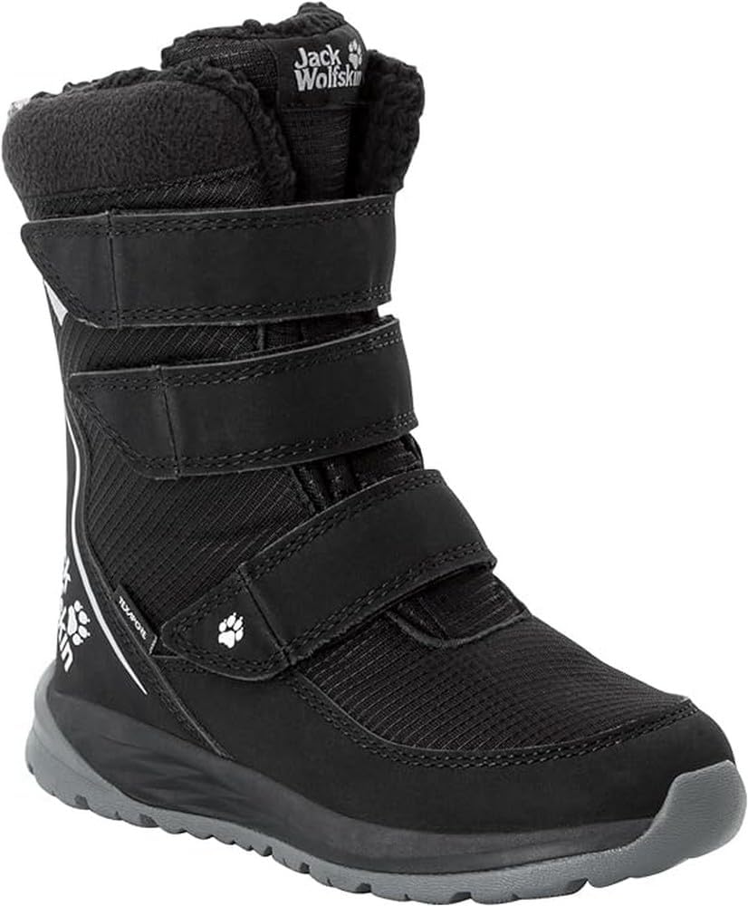 Jack Wolfskin Unisex Kinder Polar Boot Texapore High Vc K Schneestiefel 26 EU Black Grey, 26 EU Blac