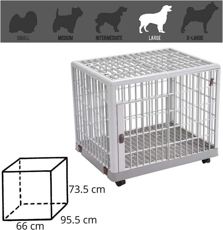 Lanco – Premium-Haustierkäfig für Hunde und Katzen. Kunststoff: widerstandsfähig und waschbar ohne K