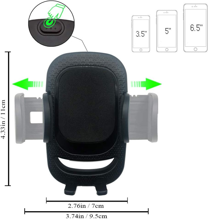 FIEMACH Handyhalterung für Smart 453, Halterung der Zweiten Generation für Smart ForTwo/ForFour Schw