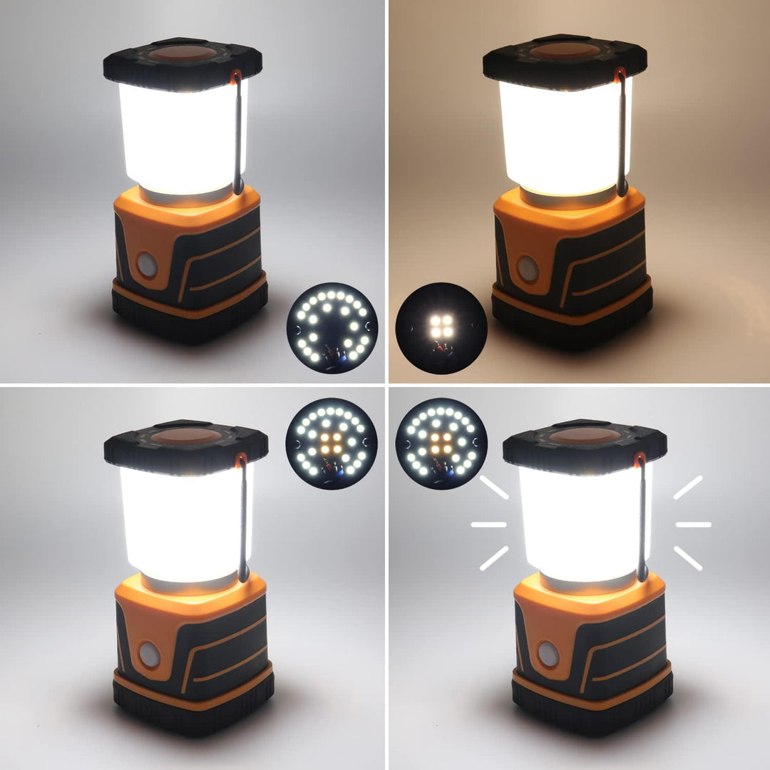 DA LIGHT LED Campinglampe Superhelle 1500 Lumen 4 Lichtmodi Dimmbarer Suchscheinwerfer Batteriebetri