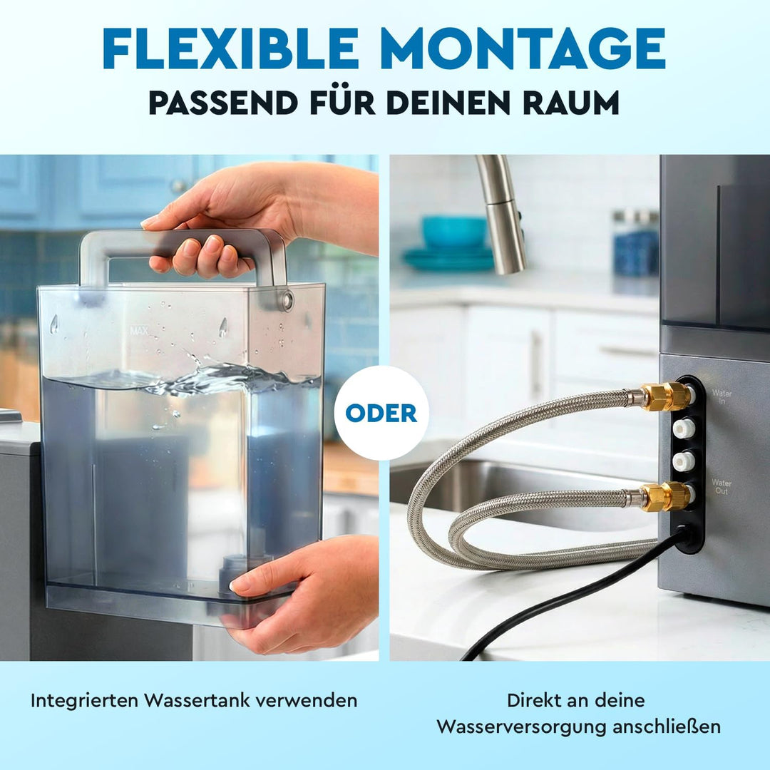 Ecosoft Wasserspender Spark – Auftisch Osmoseanlage mit 4-Stufiger-Filtrierung – UV-Reinigung, Touch