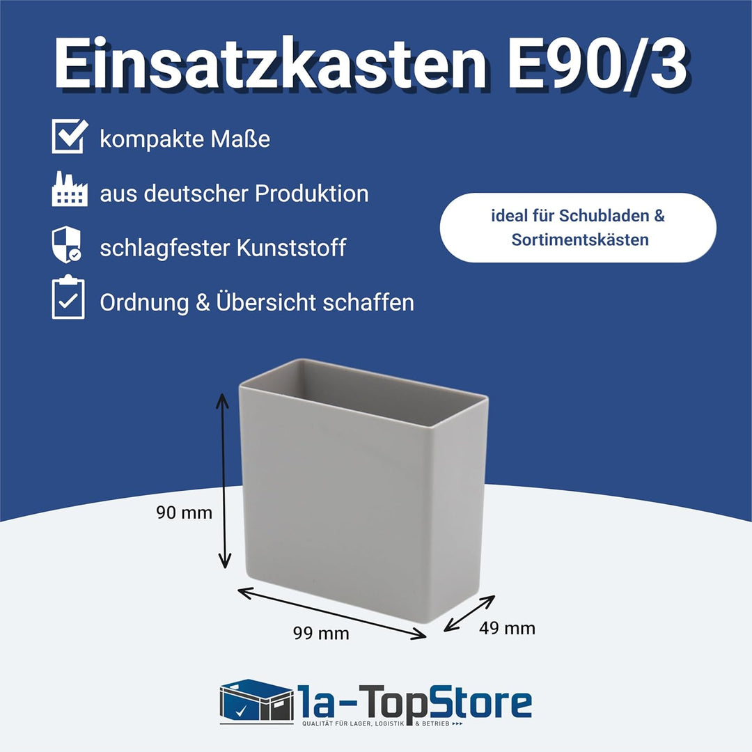 1a-TopStore 10 Stk. Einsatzkästen Einsatzboxen Schubladen-Einsatzkasten Sortierboxen, 32 Grössen, 5